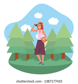 Millennial student outdoors using smartphone background frame
