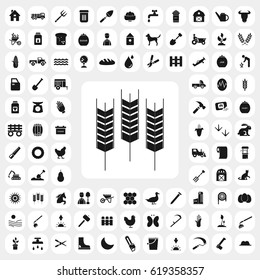 millet icon. agriculture set. vector sign symbol on white background