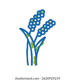 millet plant food doodle icon sketch vector. millet plant food sign. isolated symbol illustration