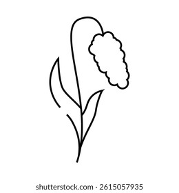 millet plant food line icon vector. millet plant food sign. isolated contour symbol black illustration