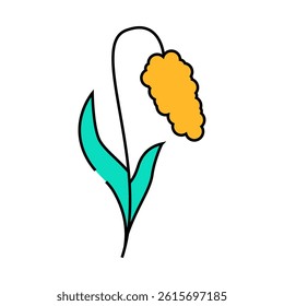 millet plant food line icon vector. millet plant food sign. isolated symbol illustration