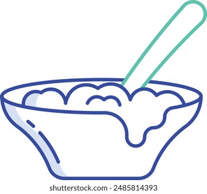 millet poddridge outline color vector illustration