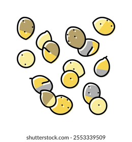 millet seed color icon vector. millet seed sign. isolated symbol illustration