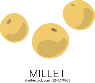 Millet seeds icon. Raw cereal grain symbol