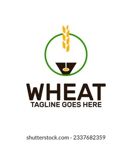 millets grown from a seed  , wheat logo template 