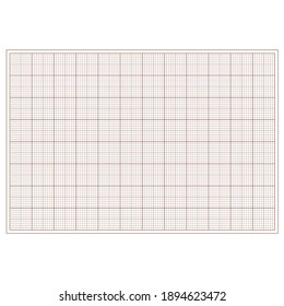 Millimeter graph paper grid. Abstract squared background. Geometric pattern for school, technical engineering line scale measurement. Lined blank for education on transparent background.