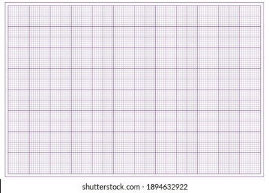 Millimeter graph paper grid. Abstract squared background. Geometric pattern for school, technical engineering line scale measurement. Lined blank for education on transparent background.