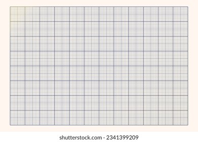 Cuadrícula de papel de gráfico de milímetros. Resumen de fondo cuadrado. Patrón geométrico para la escuela, medición de la escala de línea de ingeniería técnica. Se puso en blanco para la educación sobre un fondo transparente.