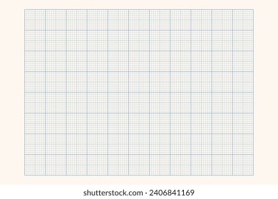 Millimeter-Graphen-Papiergitter. Abstrakter, quadratischer Hintergrund. Geometrisches Muster für die Messung der technischen Streckenlänge in der Schule. Leer für Bildung auf transparentem Hintergrund.