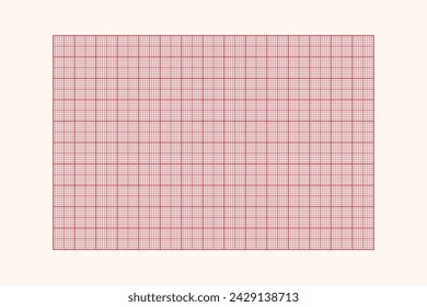 Millimeter graph paper grid. Abstract squared background. Geometric pattern for school, technical engineering line scale measurement. Lined blank for education on transparent background.