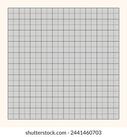 Millimeter graph paper grid. Abstract squared background. Geometric pattern for school, technical engineering line scale measurement. Lined blank for education on transparent background.