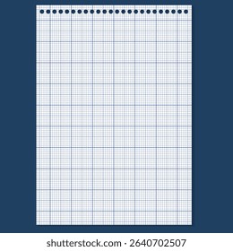 Millimeter graph paper grid. Abstract squared background. Geometric pattern for school, technical engineering line scale measurement. Lined blank for education on transparent background.