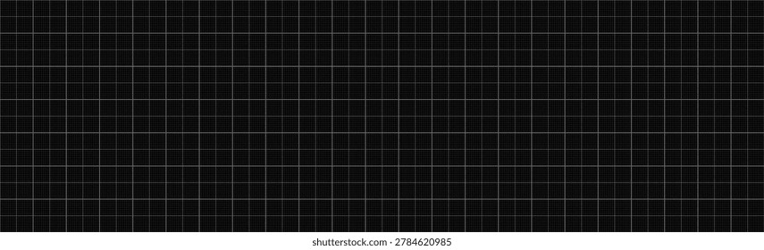 Millimeter graph paper grid featuring abstract squared bg. Geometric seamless pattern for technical engineering line scale measurement and school. Vector editable stroke lined blank for education.
