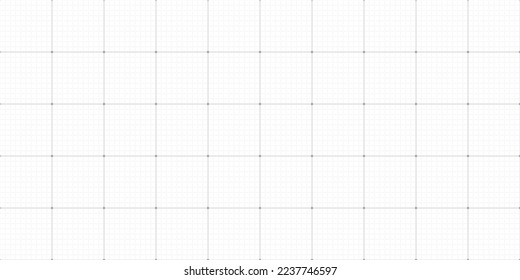 Millimeter graph paper grid seamless pattern. Abstract geometric squared background. Line pattern for school, technical engineering scale measurement. Vector illustration on white background.