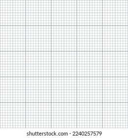 Millimeter graph paper grid seamless pattern. Abstract geometric squared background. Line pattern for school, technical engineering scale measurement. Vector illustration on white background.