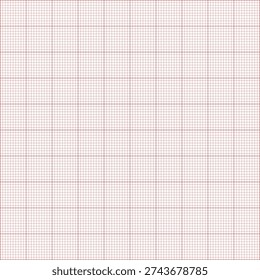 Millimeter graph paper vector background. vector red grid paper texture