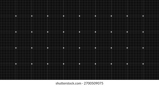 Millimeter Grid Blueprint Hintergrund schwarzes Papier. Technisches Punktdiagramm Strukturdiagramm