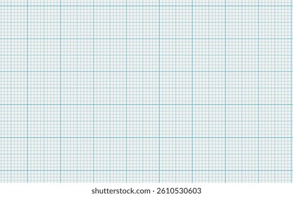 Millimeter grid graph paper. Abstract vector illustration of a paper grid with a geometric pattern. Suitable for school and technical engineering line scale measurements.