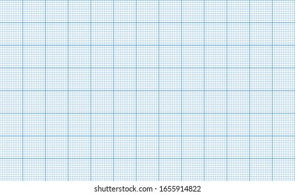 Millimeter grid. Square graph paper background. Seamless pattern. Vector illustration.