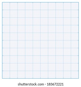 Millimeter paper grid vector 100mm size