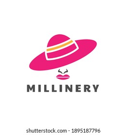 Millinery Logo Design Vector Illustration