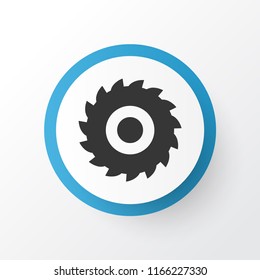 Milling cutter icon symbol. Premium quality isolated sawmill element in trendy style.