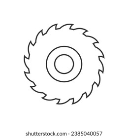 Milling cutter line icon symbol. Premium quality isolated sawmill element in trendy style vector