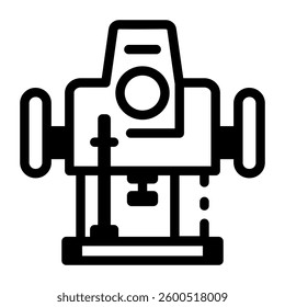 Milling cutter machine icon in glyph style
