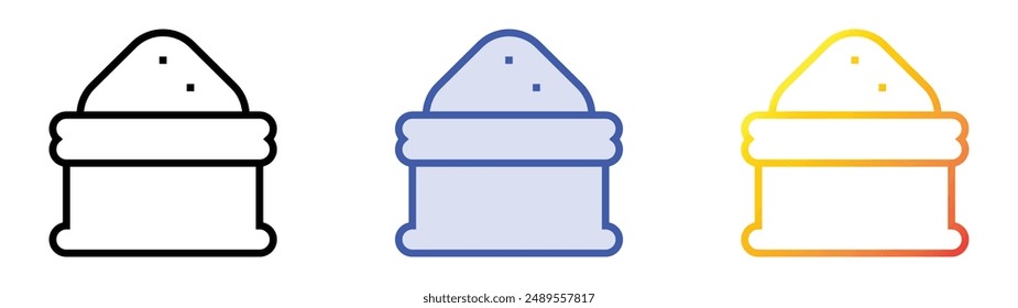 milling icon. Linear, Blue Fill and Gradient Style Design Isolated On White Background