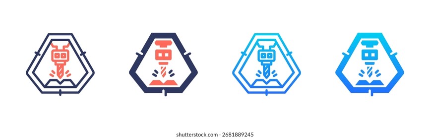 Paquete de iconos de fresado en varios estilos
