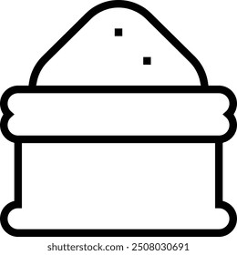 milling icon. Thin linear style design isolated on white background