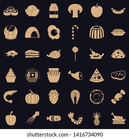 Milling icons set. Simple set of 36 milling vector icons for web for any design