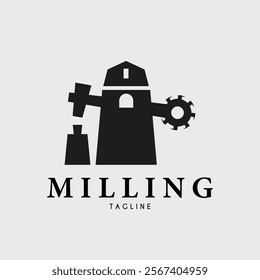 milling logo vector illustration design