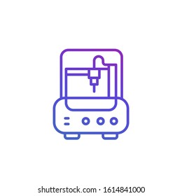 milling machine or cnc line icon