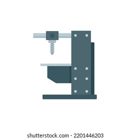 Milling machine equipment icon. Flat illustration of Milling machine equipment vector icon isolated on white background