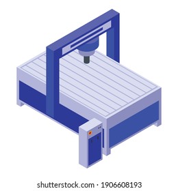 Milling machine icon. Isometric of milling machine vector icon for web design isolated on white background