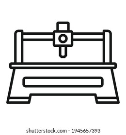Milling machine tool icon. Outline Milling machine tool vector icon for web design isolated on white background