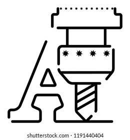 milling machine vector icon illustration