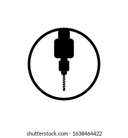 milling machine vector icon on white background