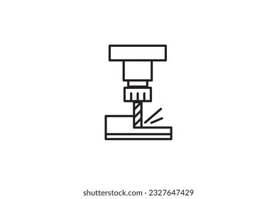Milling (manual) icon design vector template