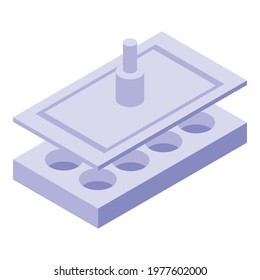 Milling press machine icon. Isometric of Milling press machine vector icon for web design isolated on white background