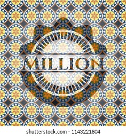 Million arabesque badge. arabic decoration.