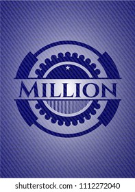  Million badge with denim texture