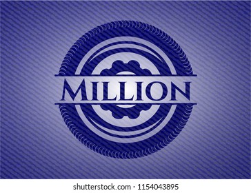 Million badge with denim texture