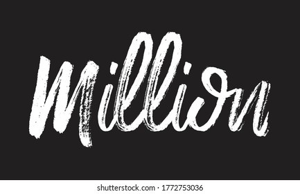 millones de letras vectoriales de tipografía de calk o frase caligráfica aislada en la placa negra