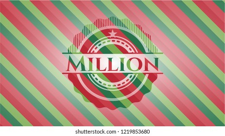 Million christmas badge background.