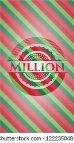 Million christmas badge background.