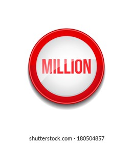 Million Circular Vector Red Web Icon Button