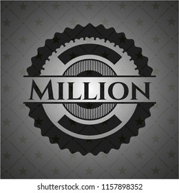 Million dark icon or emblem