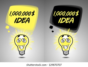 million dollar idea symbol. vertical banner design